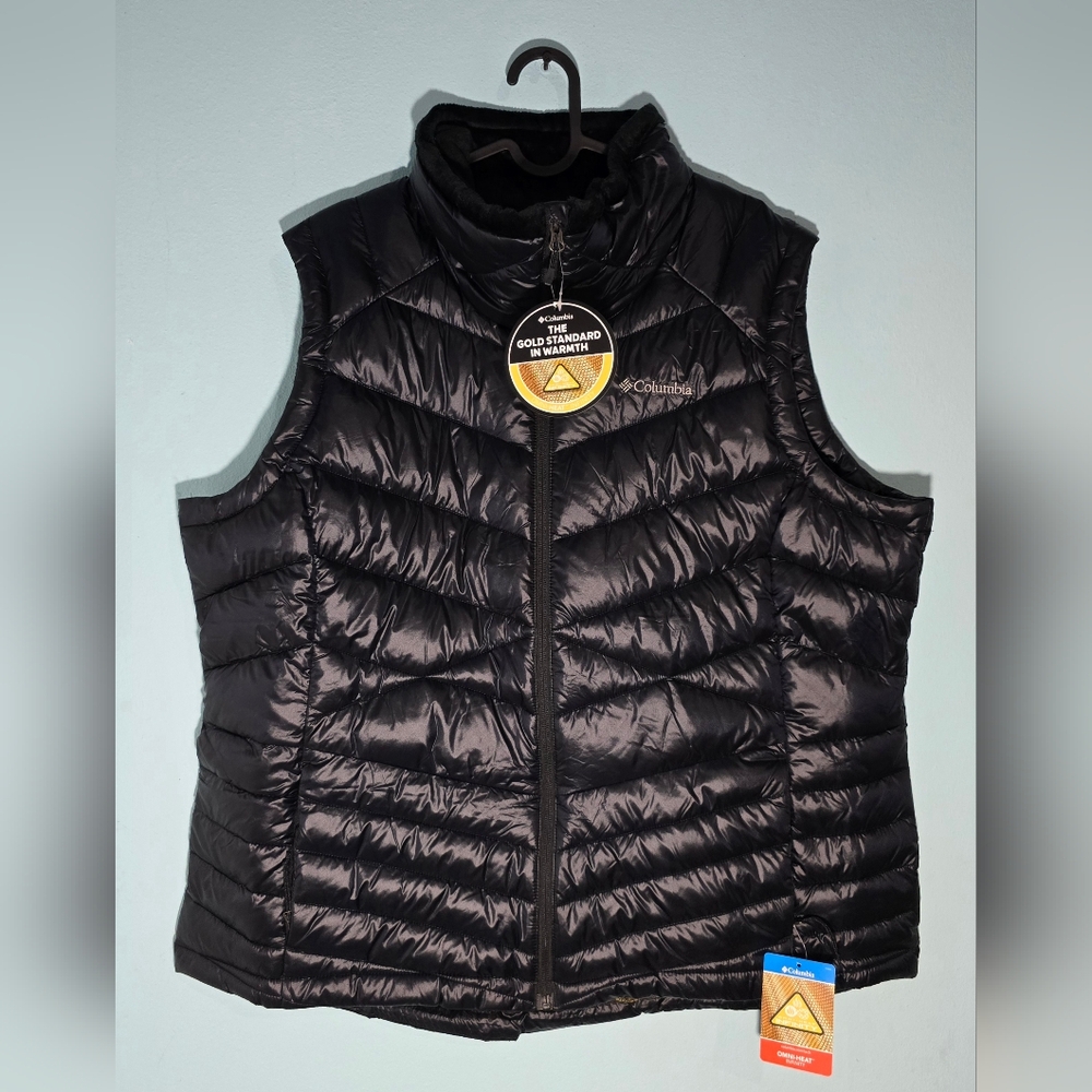 Columbia Joy Peak Mid Jacket Omni Heat Gold INFINITY Hooded Black Women Size 2XL